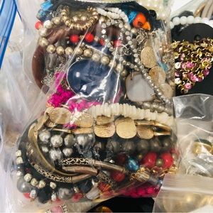 Fashion Jewelry Bundle 100+ Earrings  Bracelets Bangles Wearable Crafting 5lbs